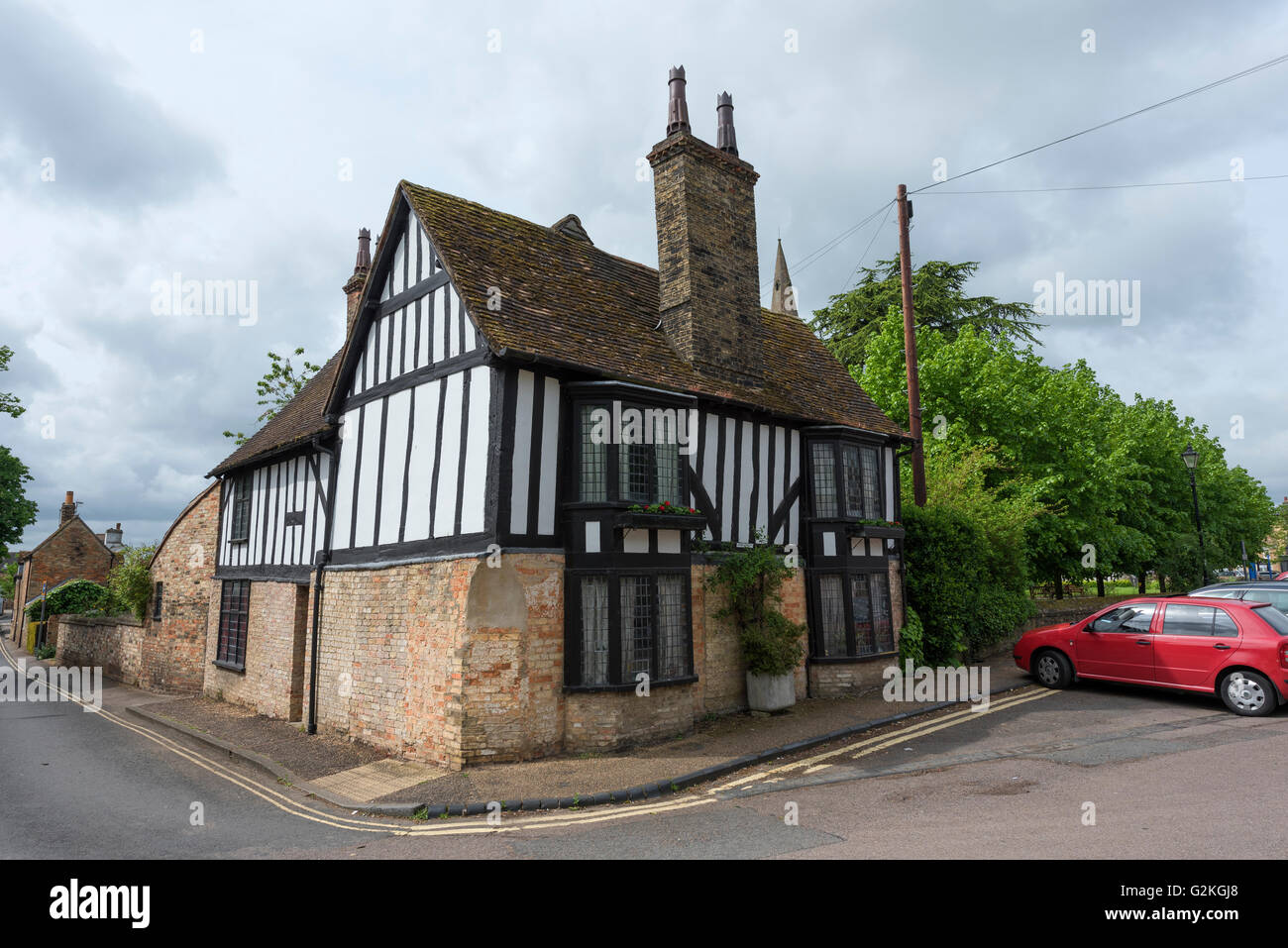 St Mary's Cottage Church Lane Ely Cambridgeshire Regno Unito Inghilterra del XVI secolo metà di legno a casa con successive modificazioni Foto Stock