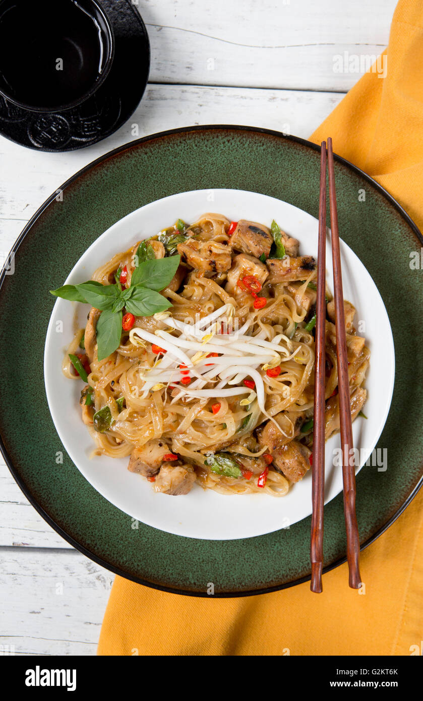 Pad Thai, ad alto angolo di visione Foto Stock