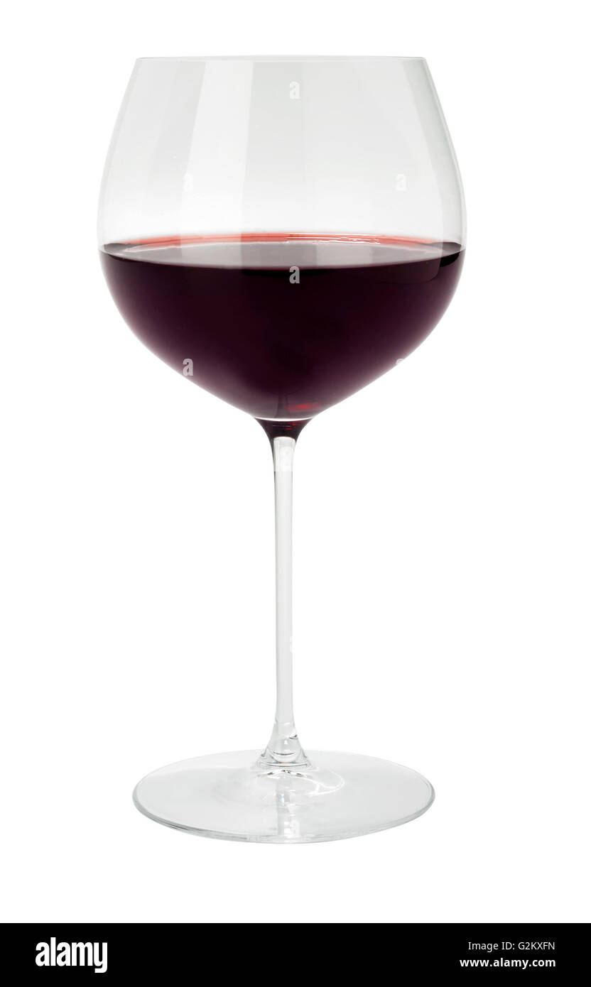 Bicchiere di vino rosso Foto Stock