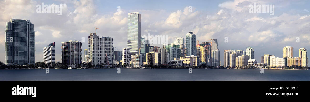 Skyline, Miami, Florida, Stati Uniti d'America Foto Stock