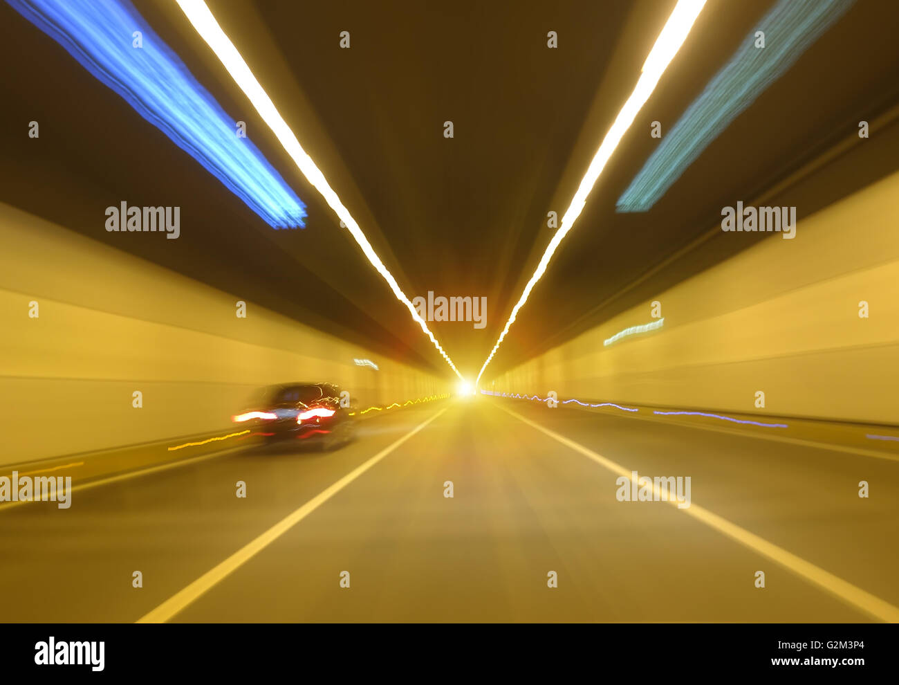 Movimento veloce nel tunnel Foto Stock