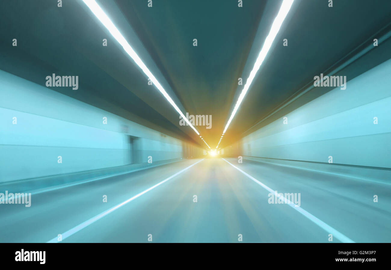 Movimento veloce nel tunnel Foto Stock