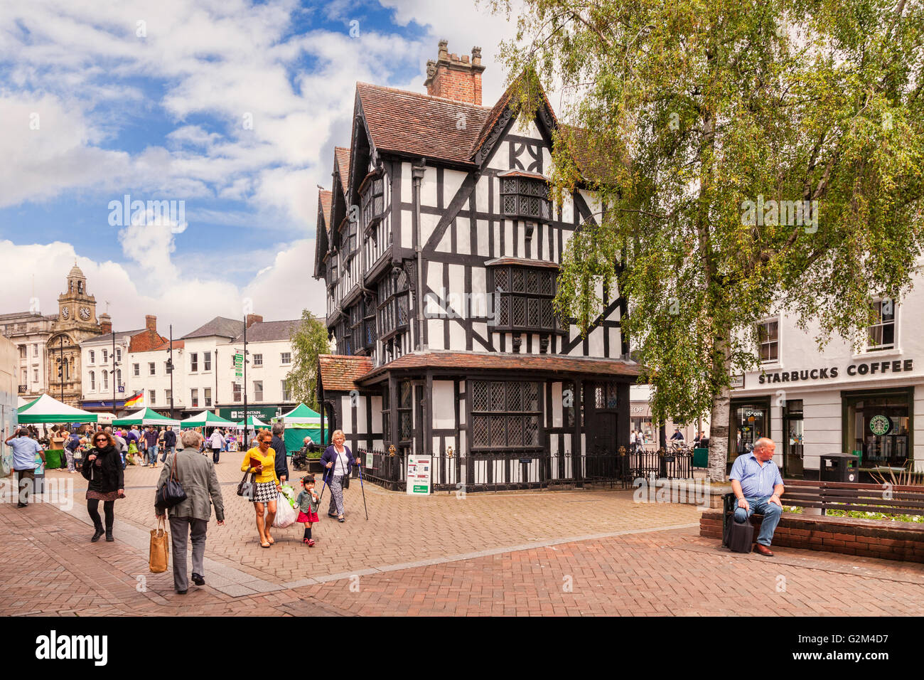 La vecchia casa di città alta, Hereford, Herefordshire, England, Regno Unito Foto Stock