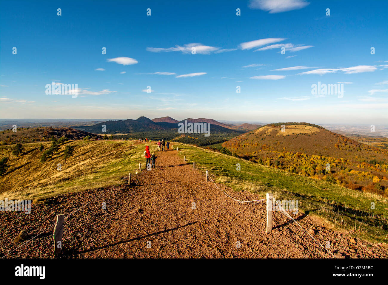 Parco naturale regionale dei Volcani d'Auvergne, Chaine des Puys, patrimonio mondiale dell'UNESCO, Puy de Dome, Alvernia, Francia Foto Stock