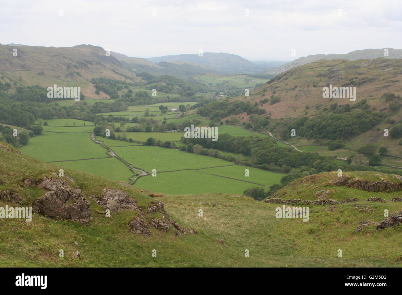 Hardknott Roman Fort Foto Stock