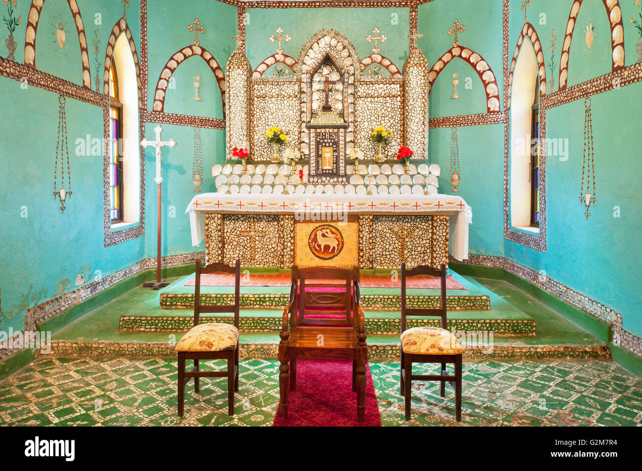 Chiesa del Sacro Cuore di Gesù nella baia di Beagle comunità. Foto Stock