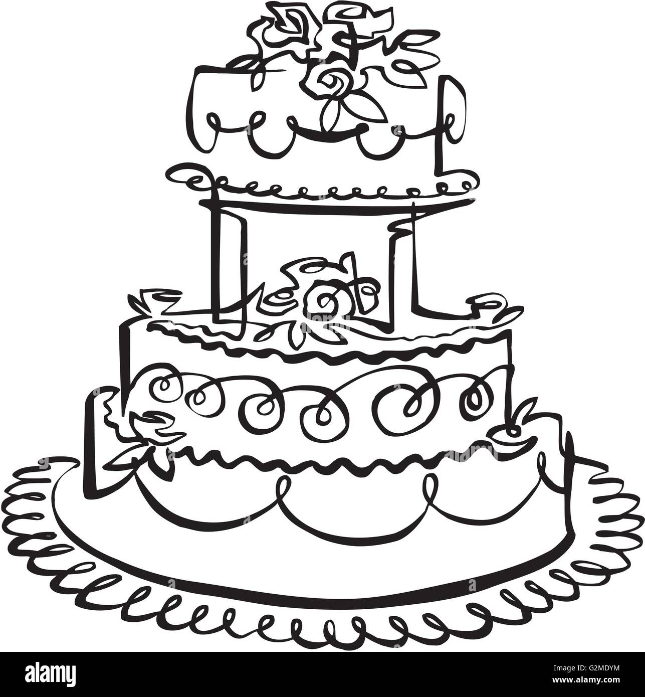 Decorazioni per torte Foto e Immagini Stock in Bianco e Nero - Alamy