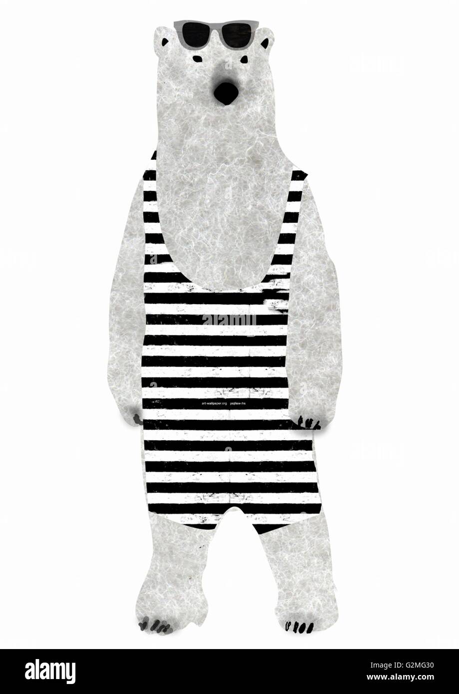 Orso polare in un pezzo unico costume da bagno Foto stock - Alamy