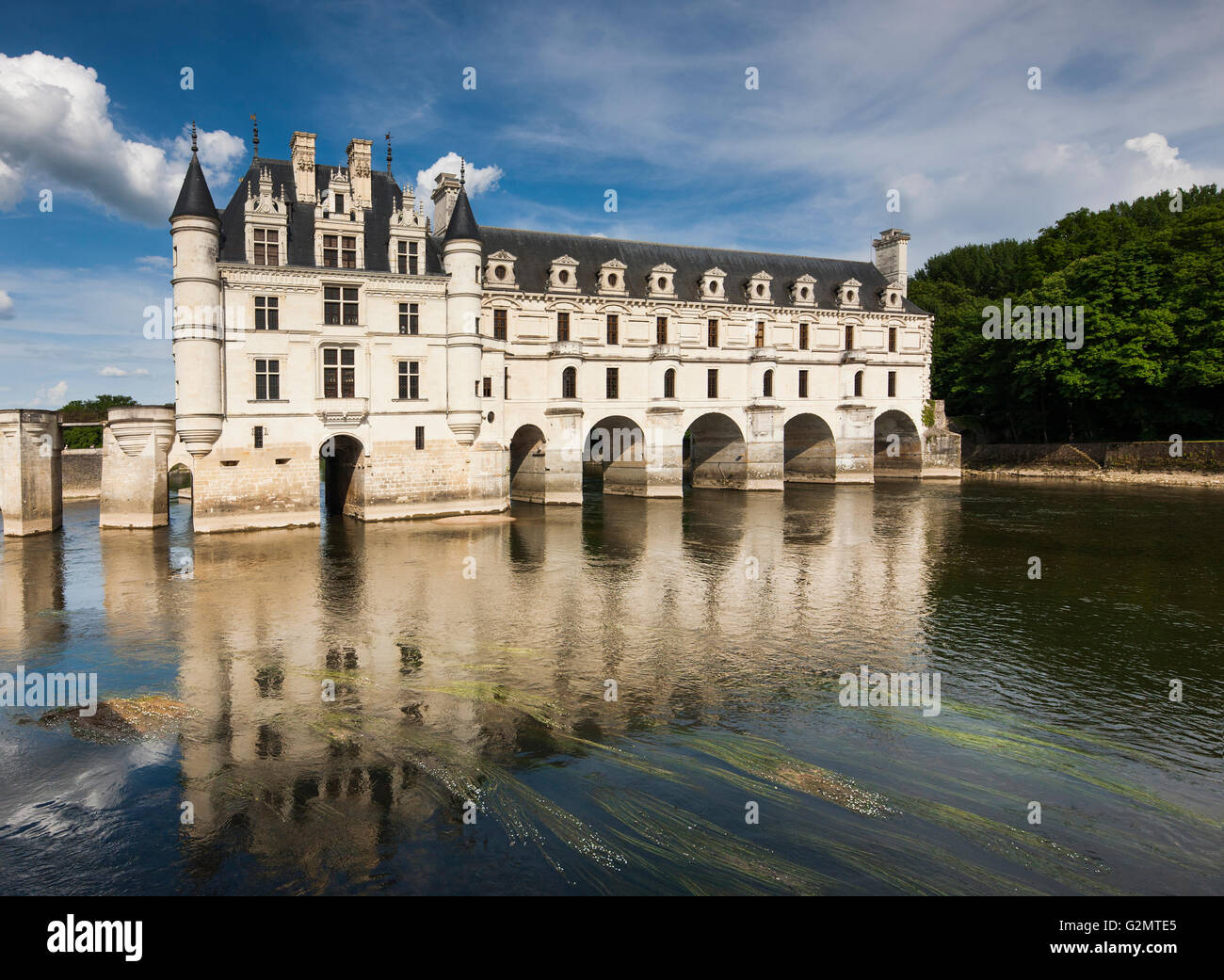 Castello di Chenonceau sul Cher, Dipartimento Indre-et-Loire, Regione centrale, Francia Foto Stock