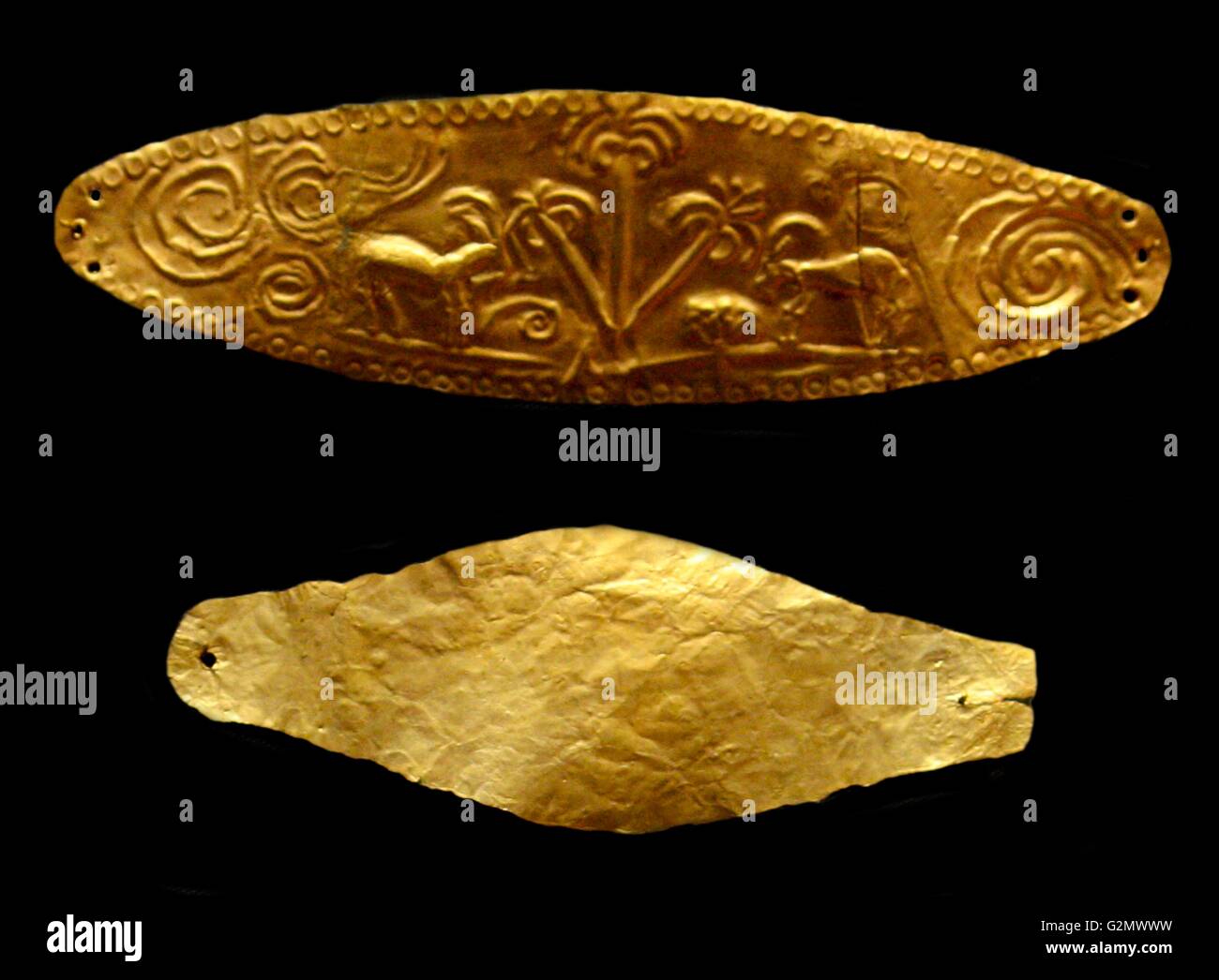 Boccaglio in oro per una nobile greca di sepoltura. V secolo A.C. Foto Stock