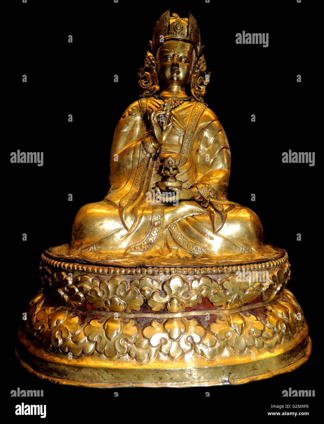 Il Bodhisattva Manjushri xviii secolo D.C. Bodhisattvas sono esseri illuminati. Foto Stock