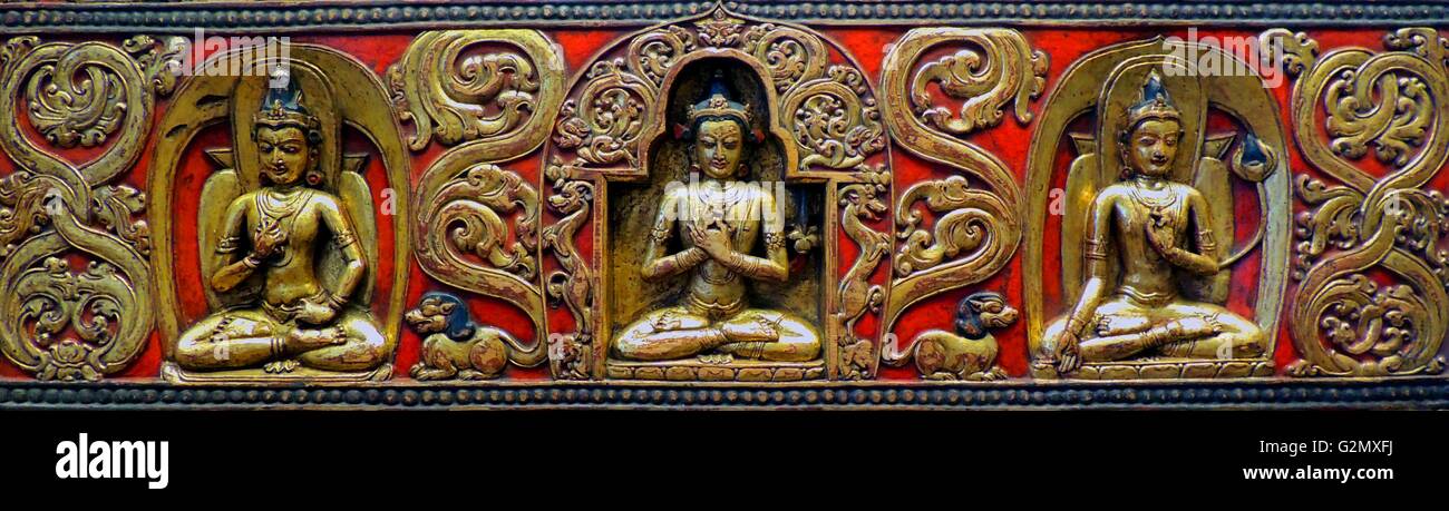 Mahakala "protettore della tenda". Il XVII secolo D.C. Il Tibet. Foto Stock