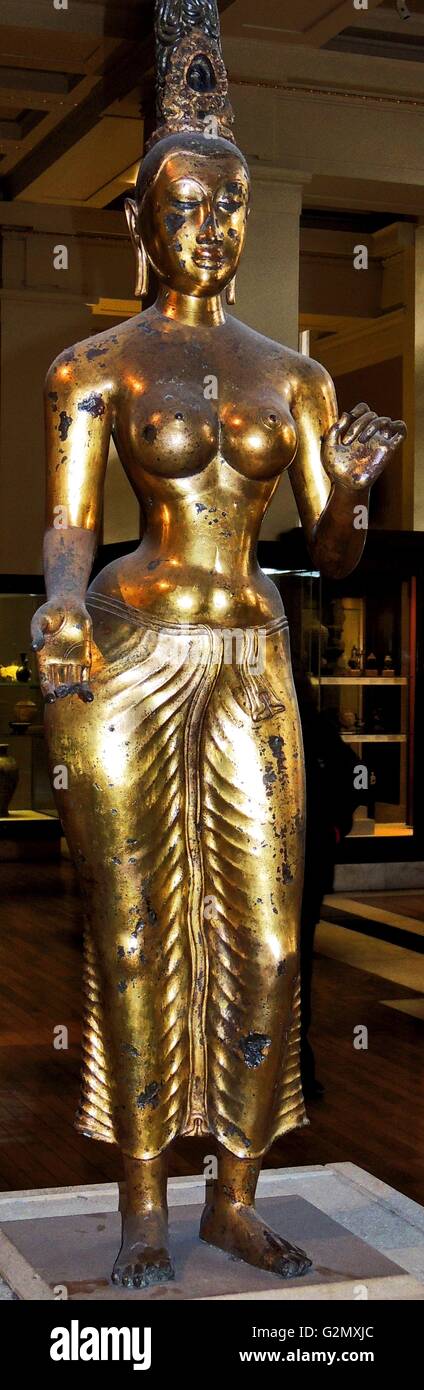 Dea buddista, Tara, consorte di Avalokiteshvara, il Bodhisattva della compassione. da Sri Lanka terzo secolo A.C. Foto Stock