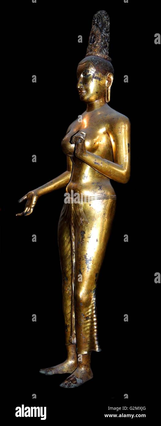 Dea buddista, Tara, consorte di Avalokiteshvara, il Bodhisattva della compassione. da Sri Lanka terzo secolo A.C. Foto Stock