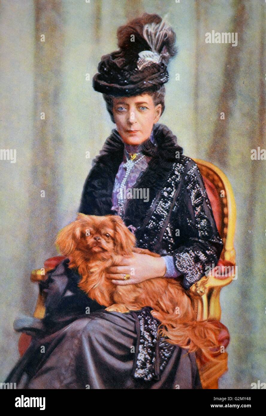 Alexandra della Danimarca (1844 - 20 novembre 1925) è la Regina del Regno Unito e Imperatrice dell India come la moglie di King-Emperor Edward VII. Foto Stock