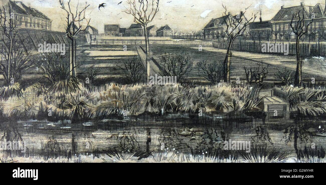 Dipinto dal famoso artista olandese Vincent Van Gogh (30 marzo 1853 - 29 luglio 1890), lavoro intitolato "nursery". Dipinto nel 1881. Foto Stock