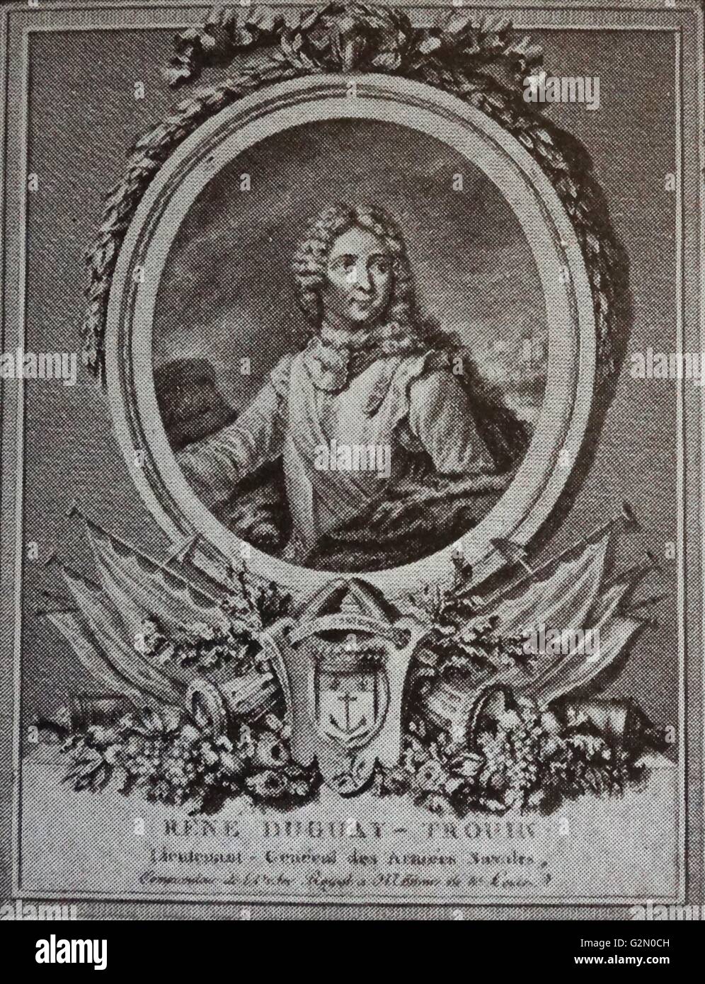 René Trouin (1673 - 1736) francese corsair (pirata) che divenne "Lieutenant-General della Naval gli eserciti del re" Foto Stock