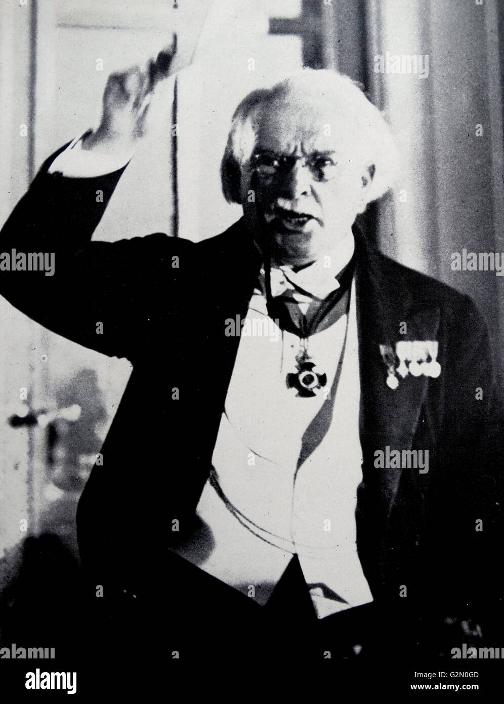 David Lloyd George, (17 gennaio 1863 - 26 Marzo 1945) liberale britannico politico e statista. Visto affrontare la Federazione sionista di Gran Bretagna nel 1931 Foto Stock