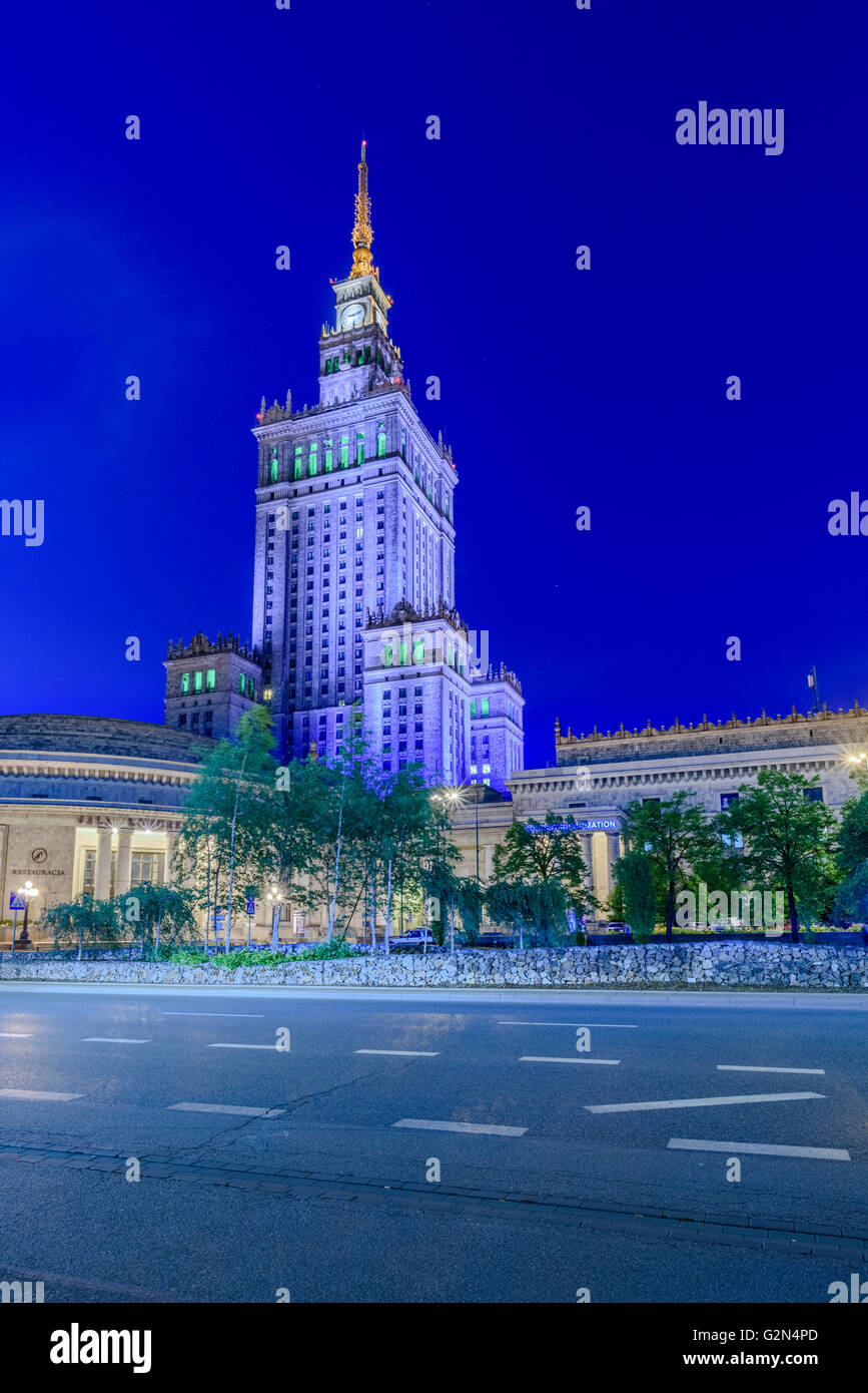 Varsavia Palazzo della Cultura e della scienza a Varsavia Polonia Foto Stock