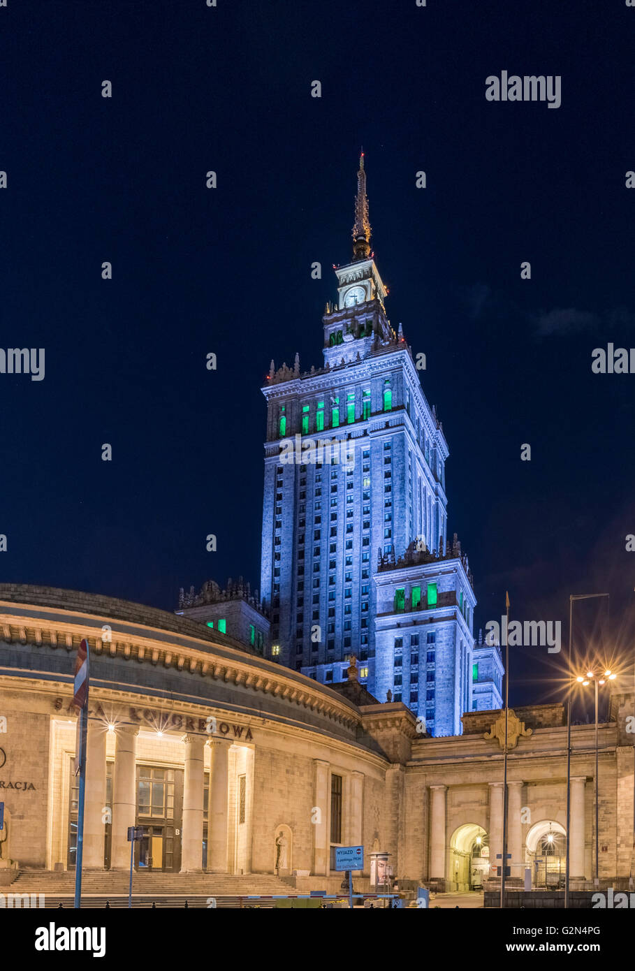 Palazzo della Cultura e della scienza a Varsavia Foto Stock