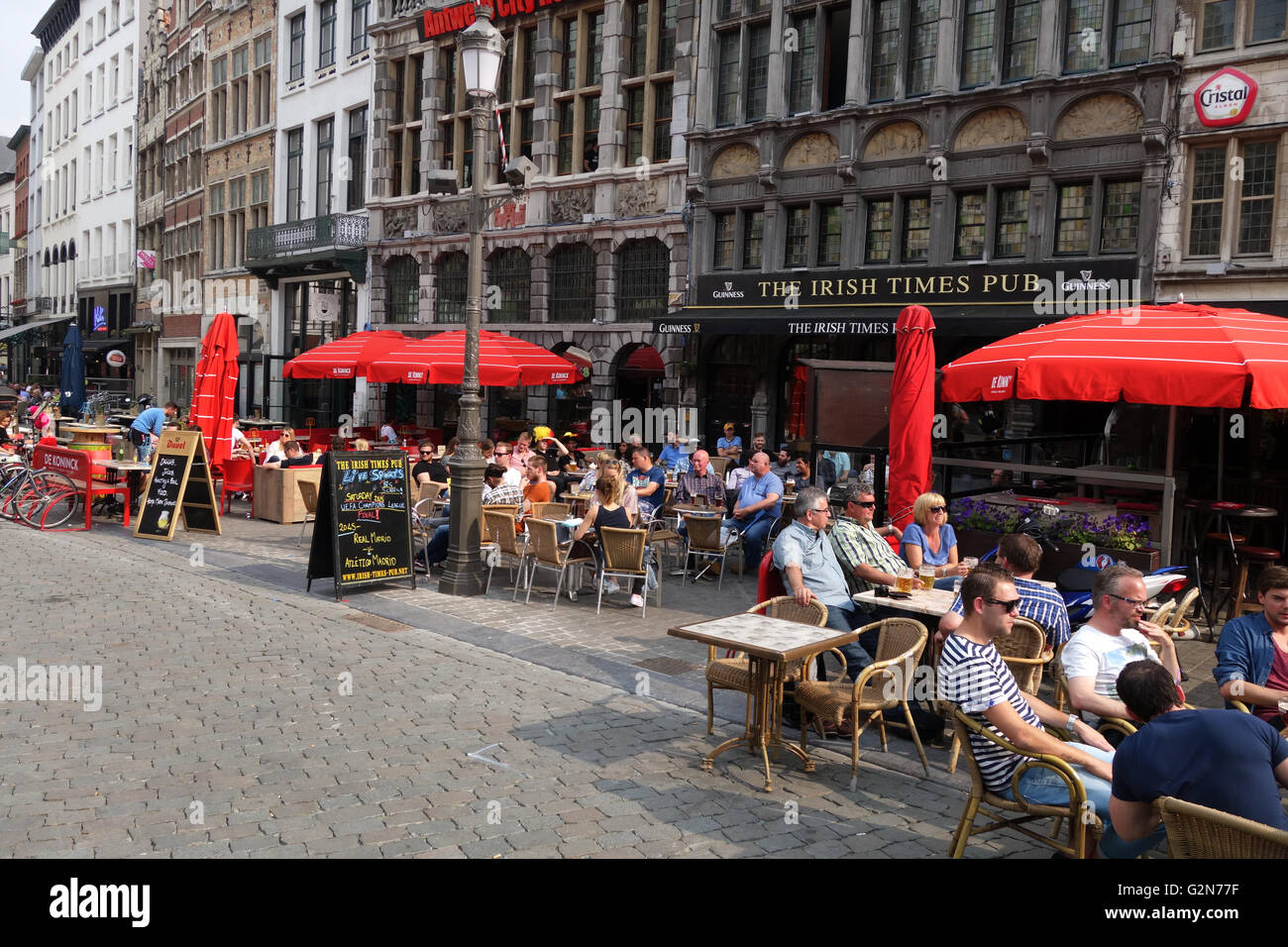 Mangiare fuori in Anversa, Belgio Foto Stock