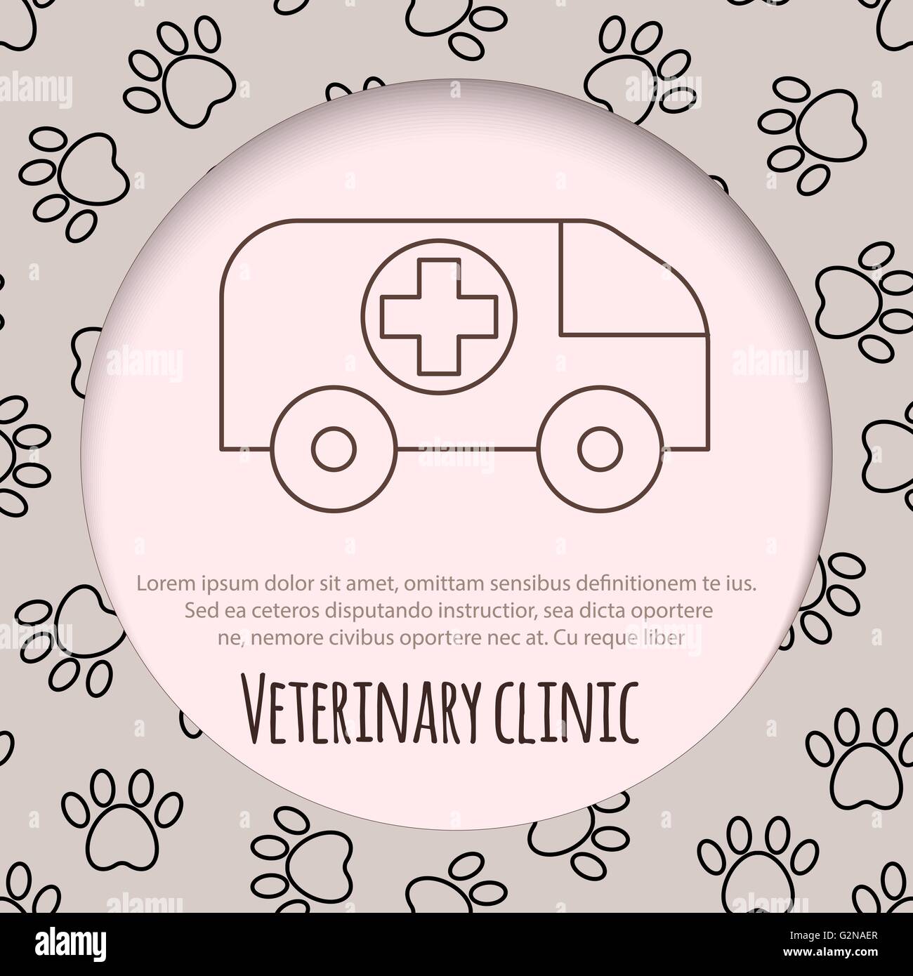 Bus veterinaria medicina set di icone isolato Illustrazione Vettoriale