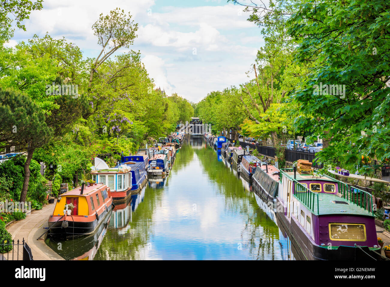 Regent's Canal, Little Venice in Londra, Regno Unito Foto Stock