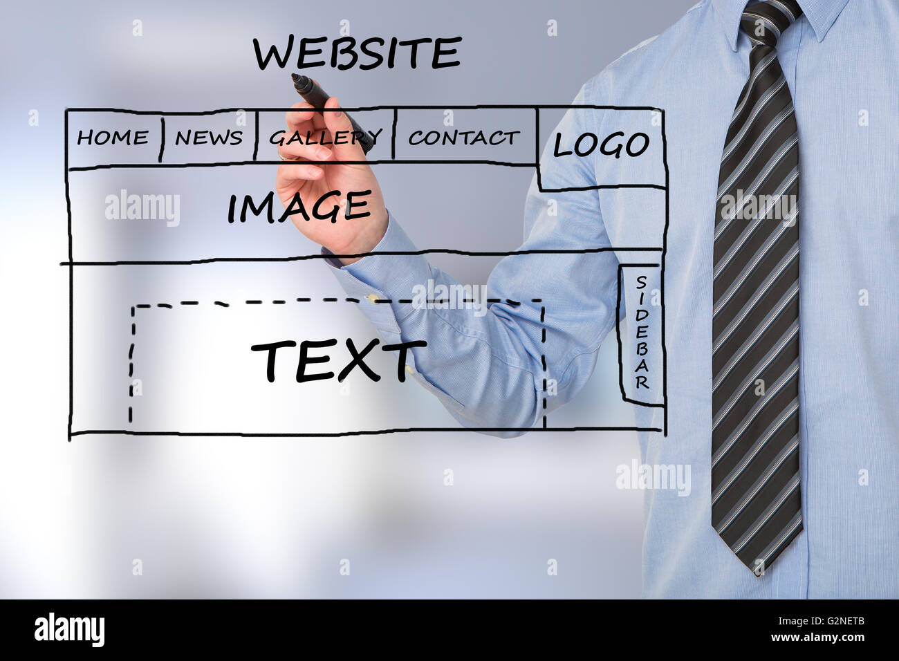 Lo sviluppo del web design designer seo contenuto - immagine di stock Foto Stock