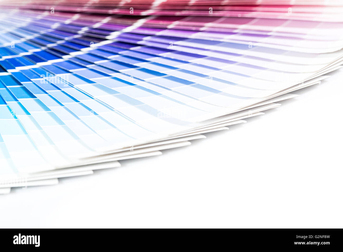 I campioni di colore libro. Rainbow colori campione catalogo. Foto Stock