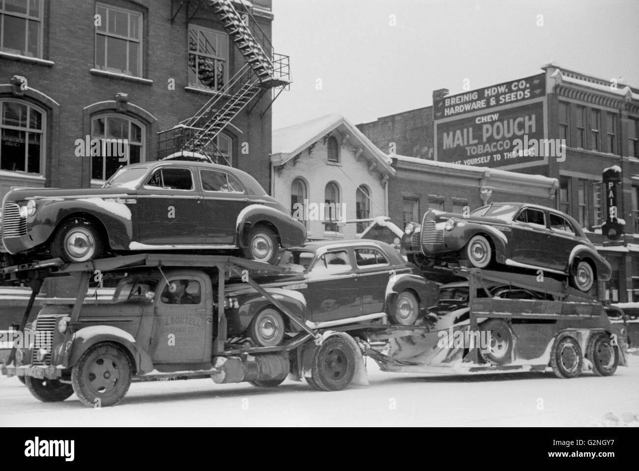 Trasporto Auto, Chillicothe, Ohio, Stati Uniti d'America, Arthur Rothstein per la Farm Security Administration (FSA), Febbraio 1940 Foto Stock