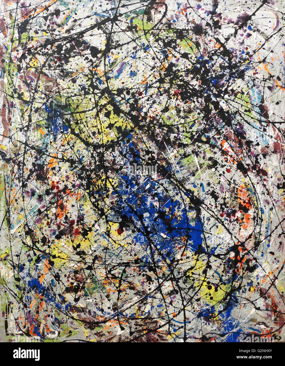 La riflessione del Big Dipper (vernice su tela) da Jackson Pollock (1912-1956) fu un influente pittore americano con una figura importante nella espressionista astratto movimento. Egli era ben noto per il suo stile unico di pittura di gocciolamento. Foto Stock