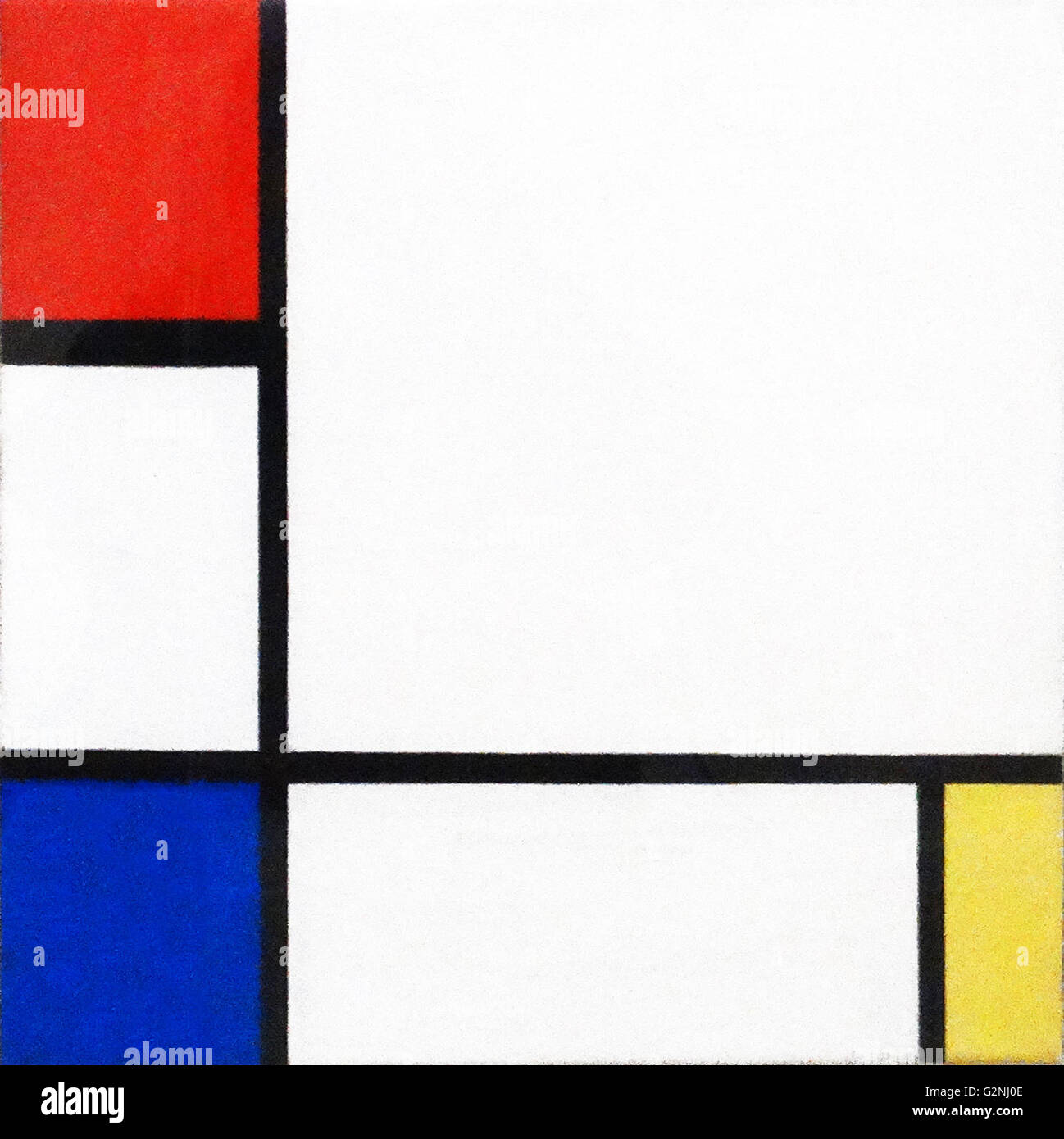 Composizione n. IV con rosso, blu e giallo di Piet Mondrian (1872-1944) un pittore olandese. Egli è stato un importante collaboratore del De Stijl arte movimento e il gruppo che è stato fondato da Theo van Doesburg. Foto Stock
