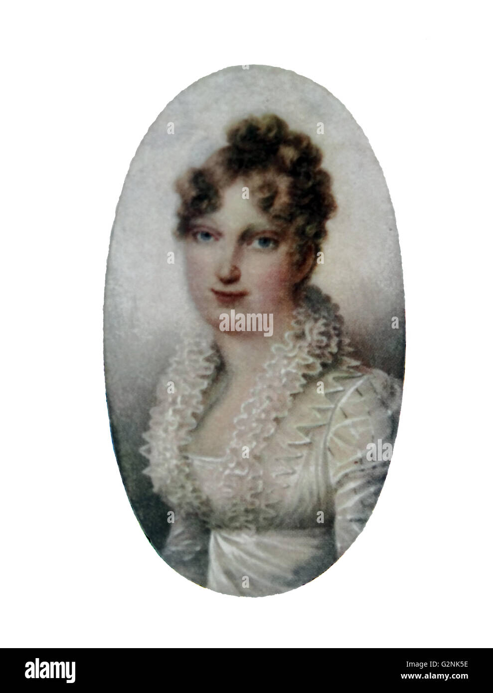 Catherine, la Contessa Beauchamp (1844-1876) moglie del sesto conte di Beauchamp, figlia di Quinto Earl Stanhope da Jean Baptiste Isabey (1767-1855), pittore francese. Foto Stock