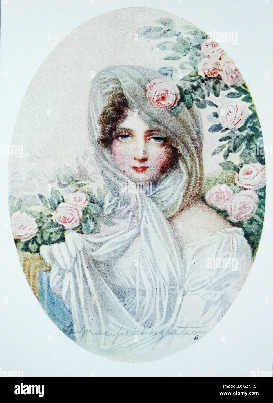 Furstin Katharina Bagratiòn Skawribsja (1783-1857) un aristocratico russo da Jean Baptiste Isabey (1767-1855), un pittore francese Foto Stock