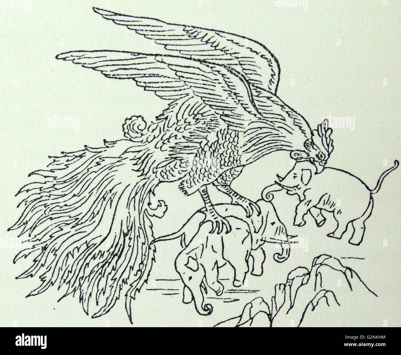 Da un Orientale dipinto in miniatura. Foto Stock