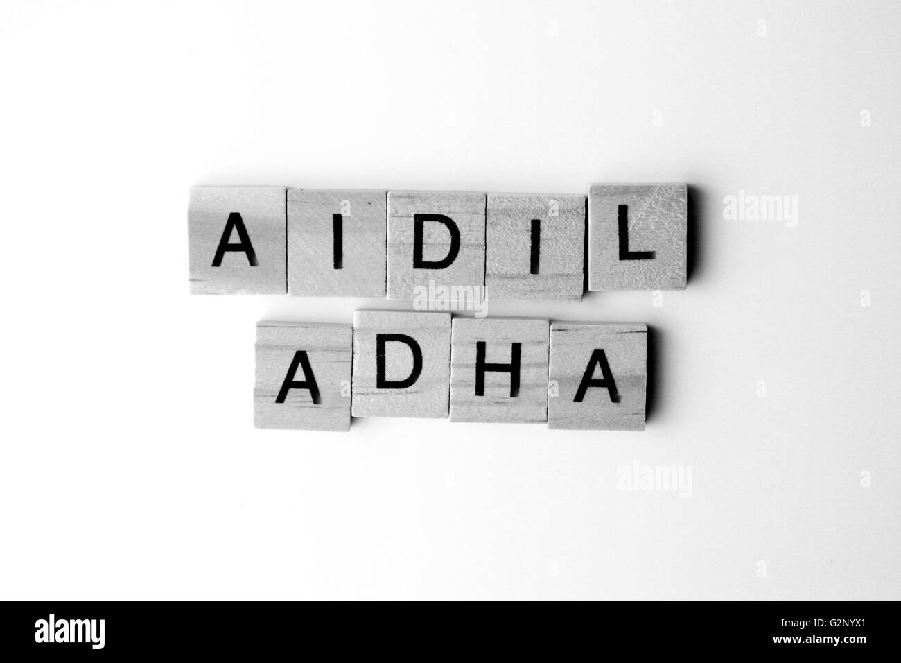 Eid al-Adha, chiamata anche "festa acrifice', è la seconda delle due feste Musulmane celebrato in tutto il mondo ogni anno Foto Stock