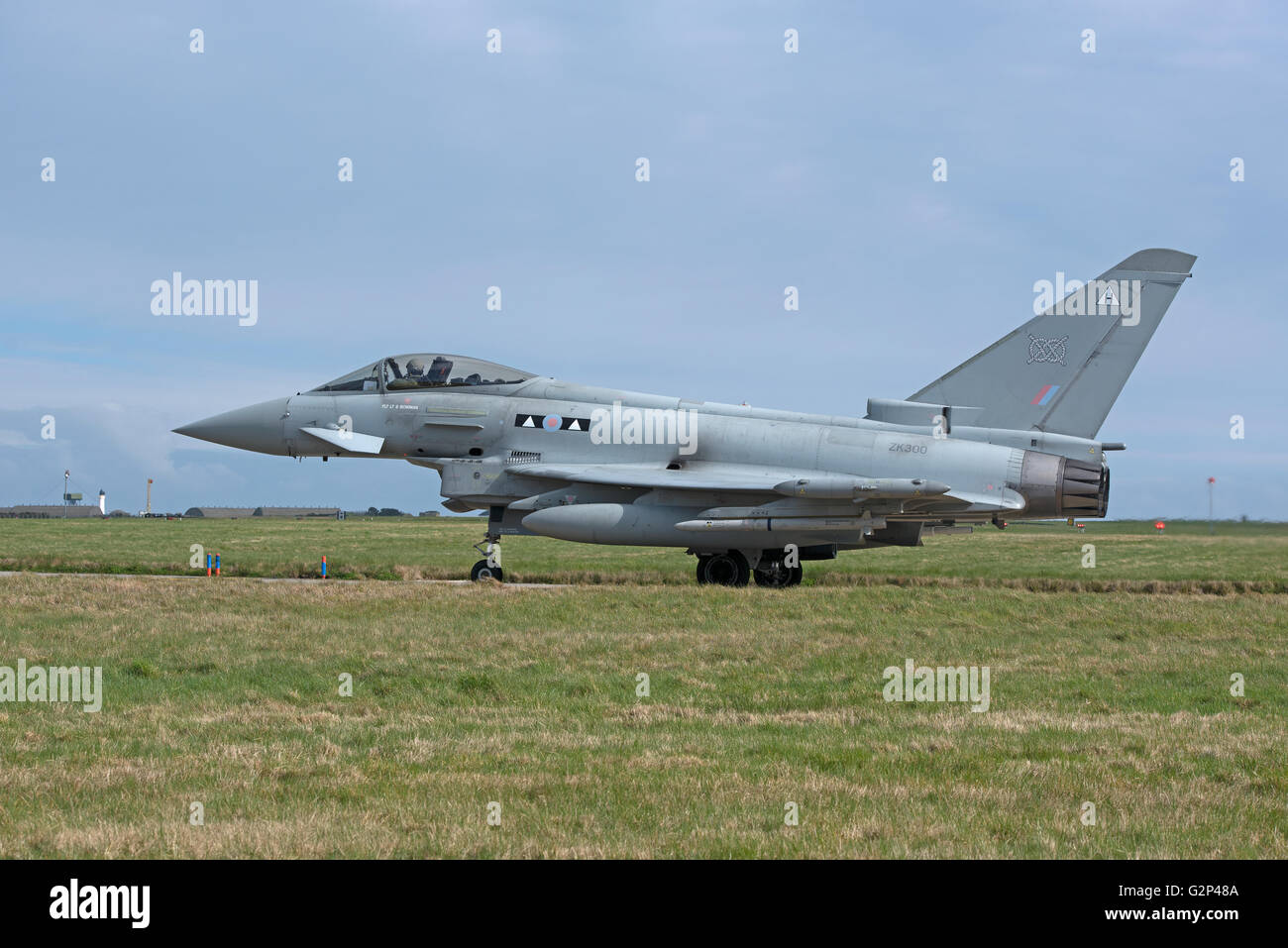 RAF Eurofighter FRG4 Typhoon twin propulsori militari jet fighter Aircraft. SCO 11,257. Foto Stock