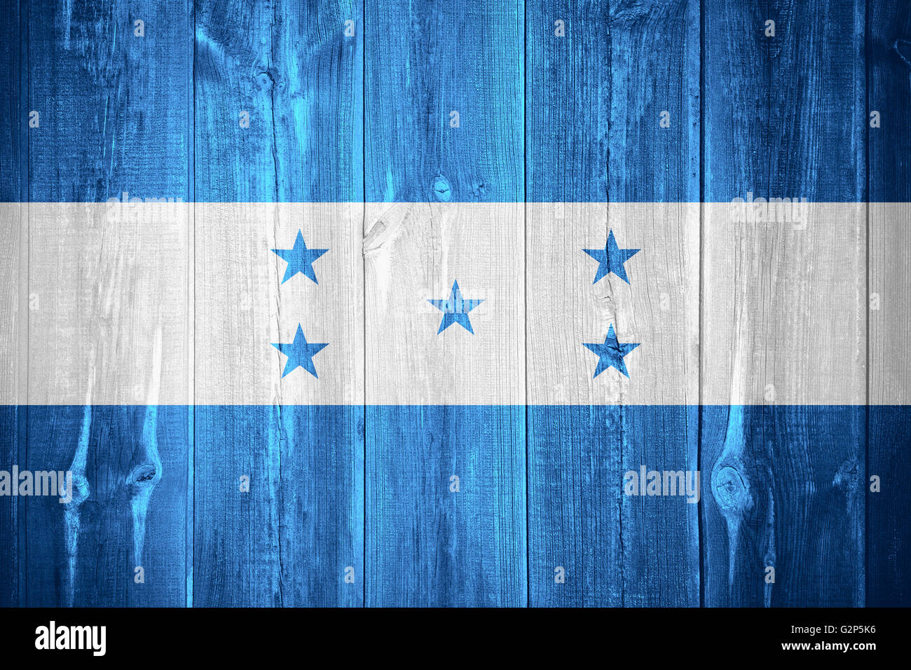 Bandiera dell'Ecuador o honduregni banner su sfondo di legno Foto Stock