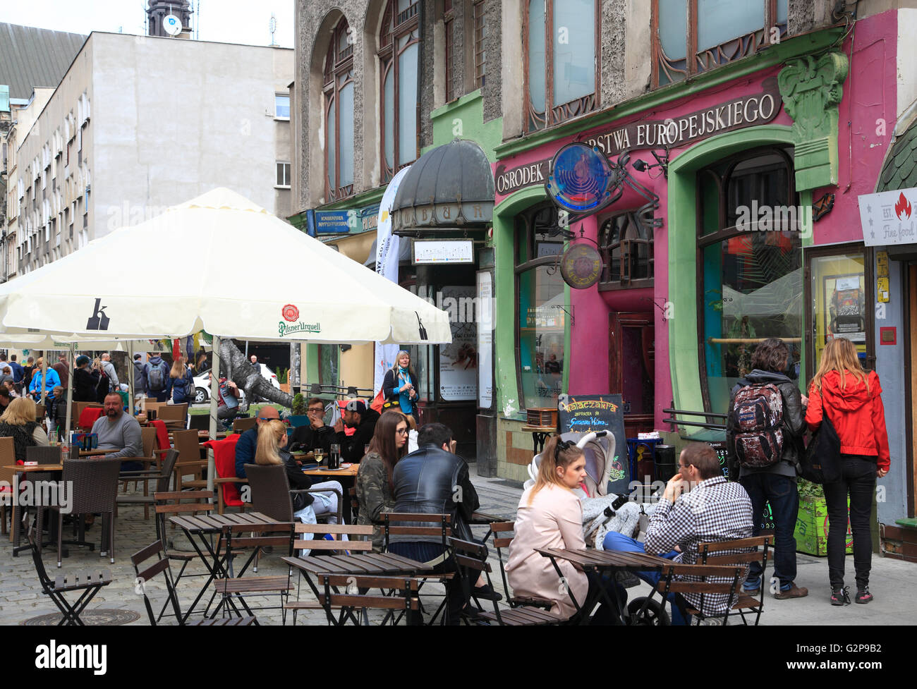 Art cafe e bar Kalambur, Wroclaw, Slesia, Polonia, Europa Foto Stock