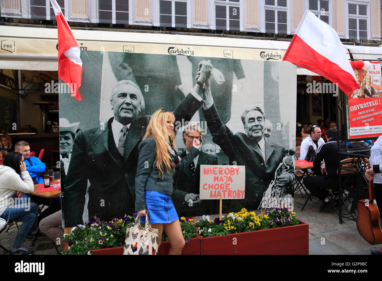 Beer bar Club PRL, Wroclaw, Slesia, Polonia, Europa Foto Stock