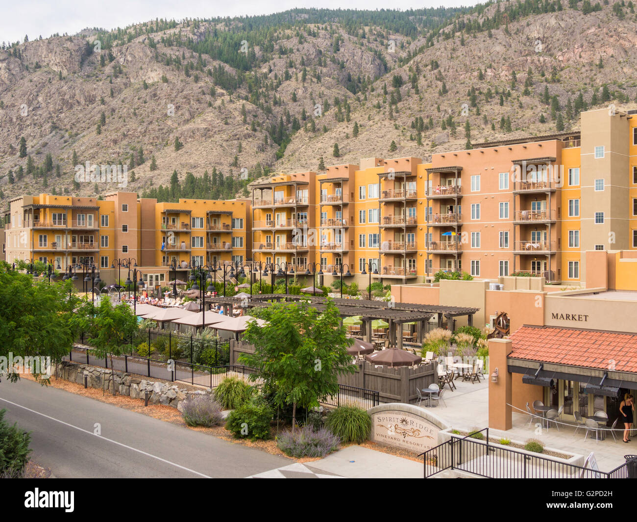 Nk'mip Resort e Centro Conferenze, Osoyoos BC Canada. Resort di vetrine ricco patrimonio nativo e Okanagan attrezzature per vacanze. Foto Stock