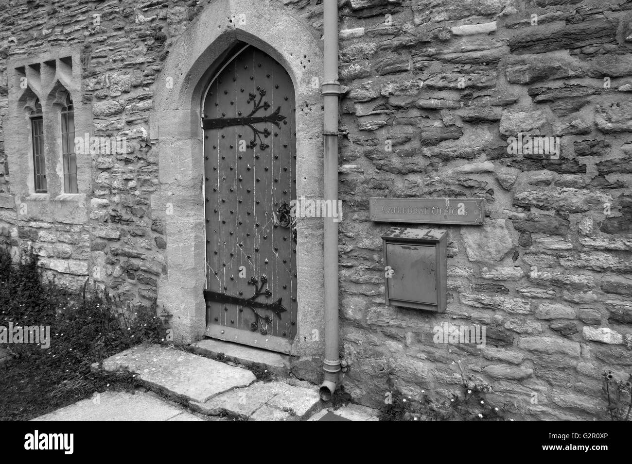 Molto vecchio porta in Duomo camere in pozzetti in Somerset. Il 31 maggio 2016 Foto Stock