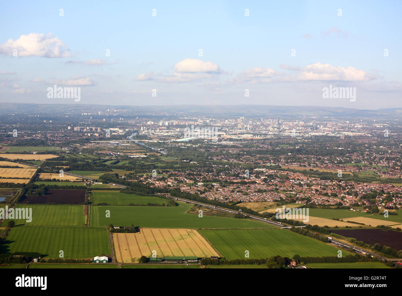 Vista aerea di Manchester Foto Stock