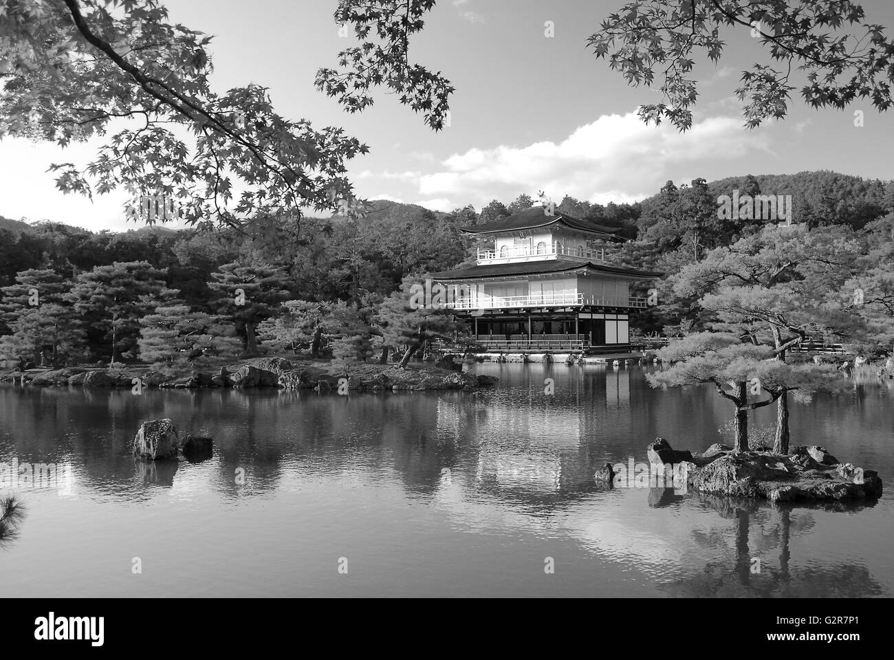 Kinkakuji tempio di Kyoto, Giappone Foto Stock
