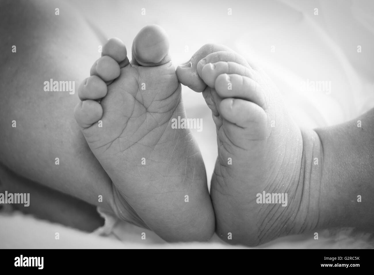 Piedi del bambino Foto Stock