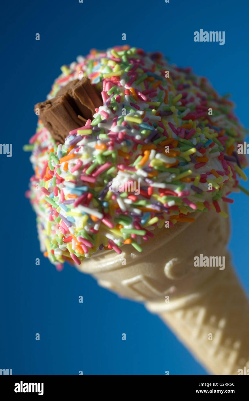 99 cono gelato con un pizzico Foto Stock