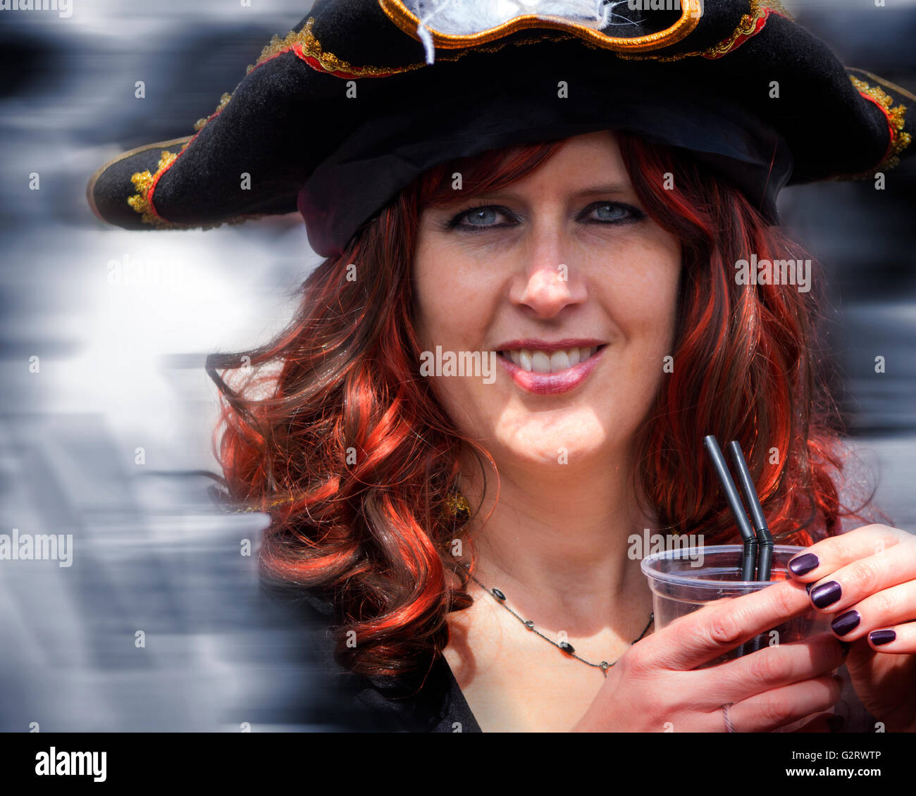 GB - DEVON: Donna pirata - Brixham Pirate Festival 2016 Foto Stock