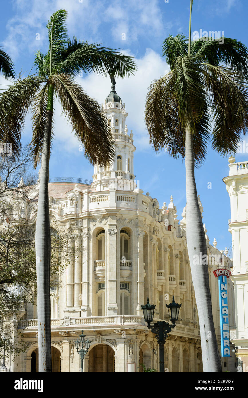 Gran Teatro de La Habana Alicia Alonso, Parque Central, Havana, Cuba Foto Stock