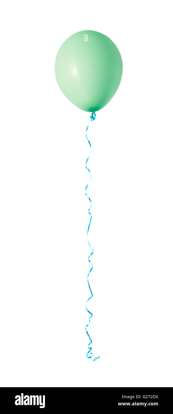 Verde air palloni aerostatici isolati su sfondo bianco Foto Stock