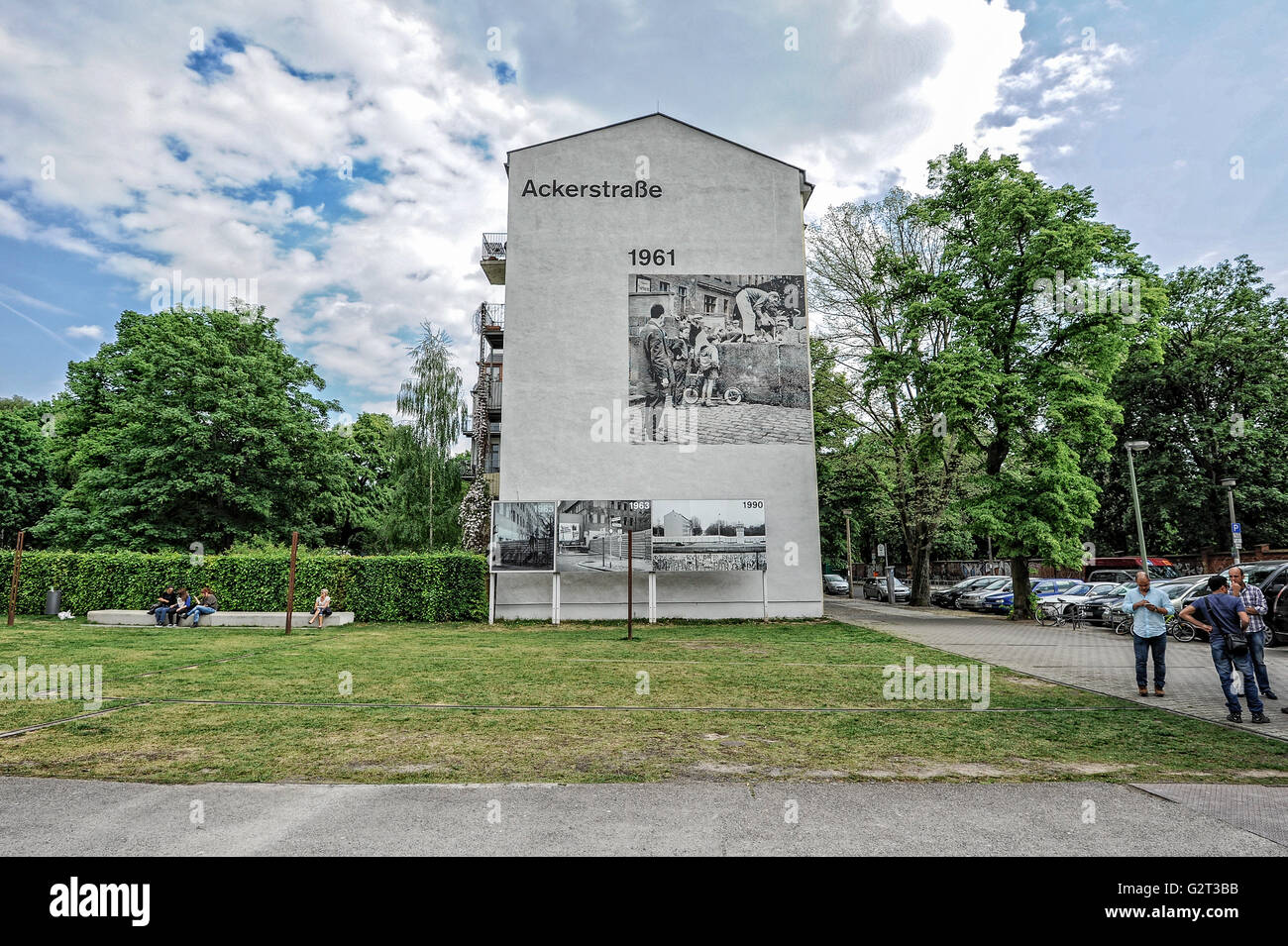 Bernauer street, acker street, Memoriale del Muro di Berlino Foto Stock